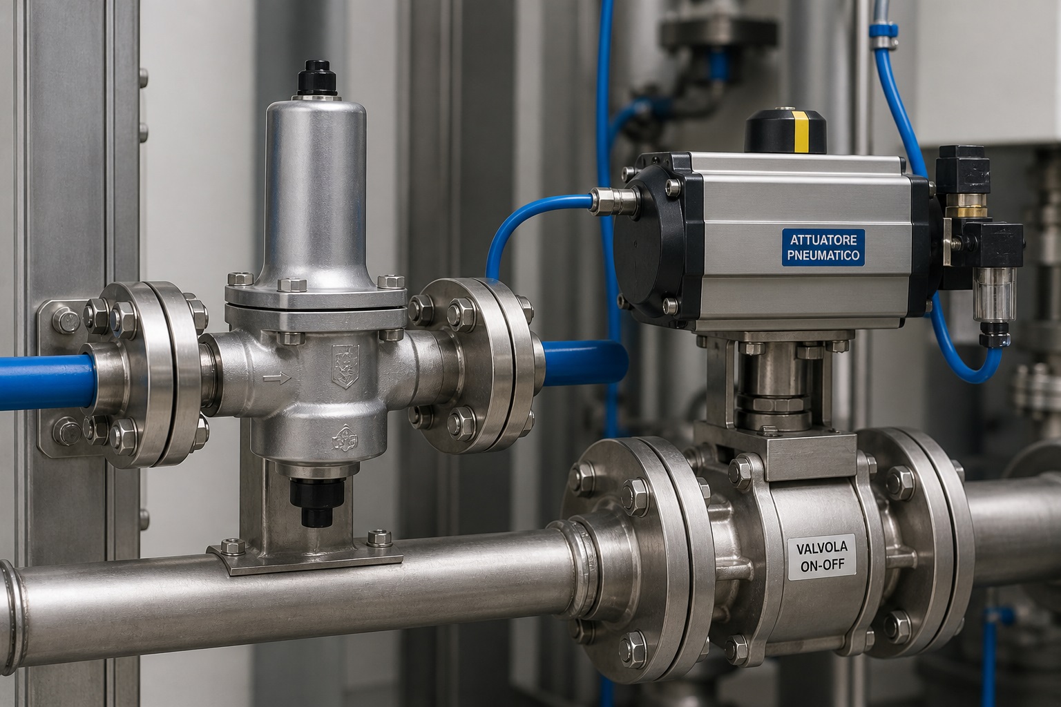 Aria compressa per attuatori pneumatici di valvole on-off