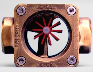 indicatore di flusso a elica in bronzo