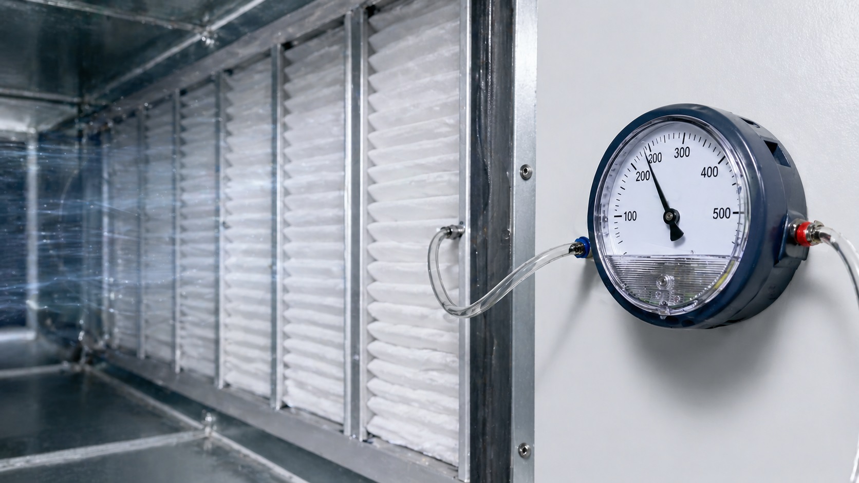 Indicatore intasamento filtri aria HVAC con trasmettitore di pressione differenziale