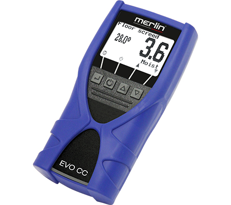 merlin EVO CC - igrometro non distruttivo per massetto, calcestruzzo, cartongesso, accuratezza ±0,2% DIN, 12 materiali