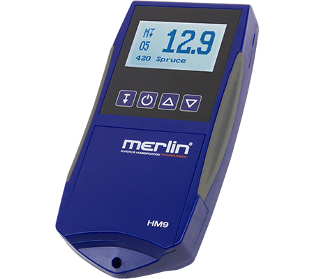 Serie merlin HM9 - igrometri non distruttivi pinless per legno, parquet, impiallacciatura, mobile e segheria