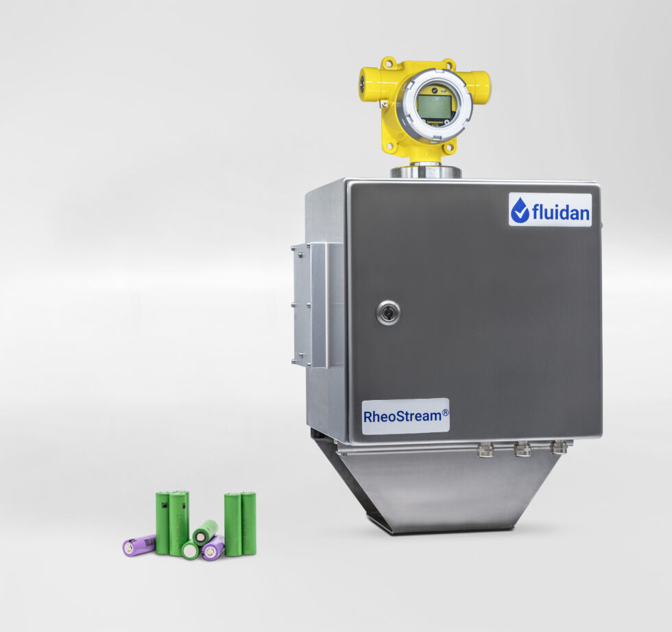 reometro in linea per slurry batterie litio-ioni