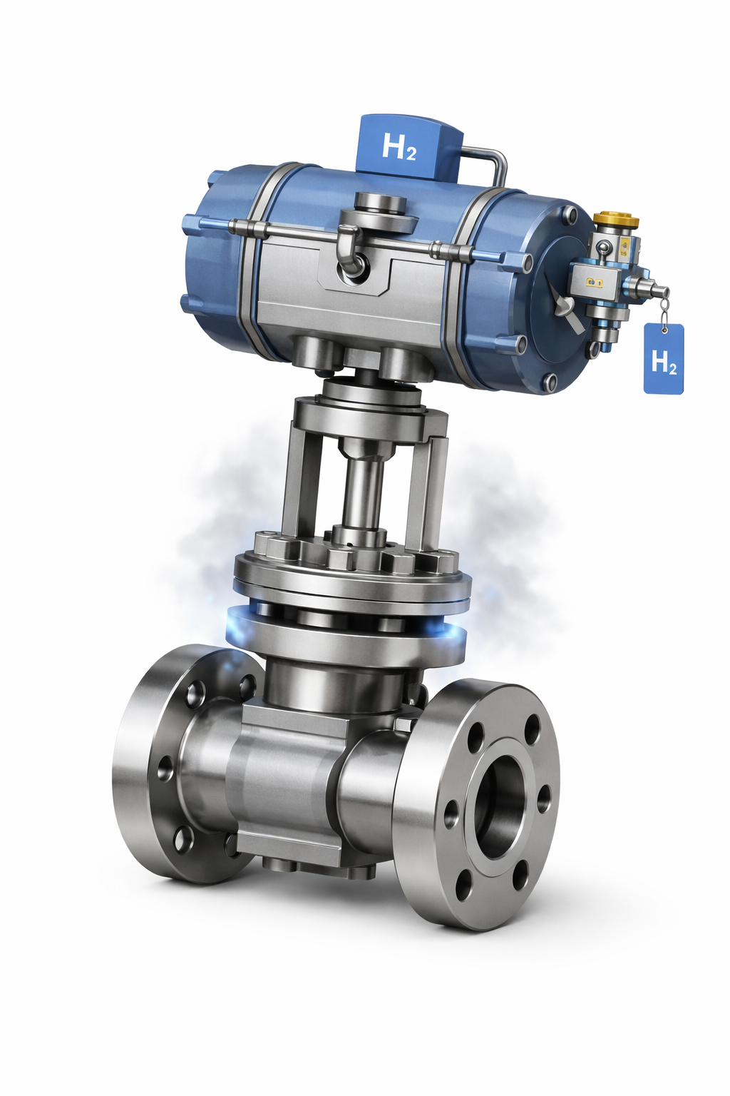 Valvola automatizzata per idrogeno e gas tecnici