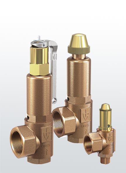 valvola di sicurezza per vapore in bronzo